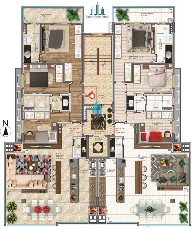 Apartamento à venda com 3 quartos, 122m² - Foto 5