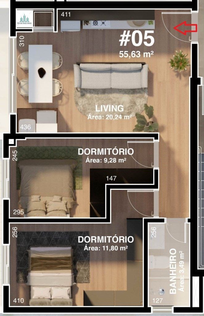 Apartamento à venda com 2 quartos, 57m² - Foto 9