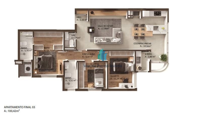 Apartamento à venda com 3 quartos, 113m² - Foto 14