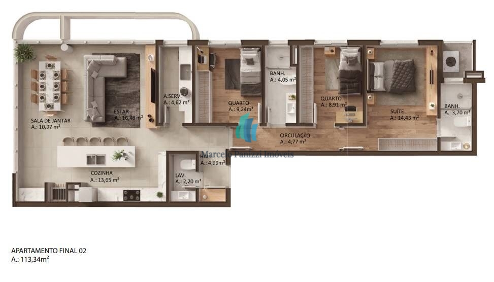 Apartamento à venda com 3 quartos, 113m² - Foto 13