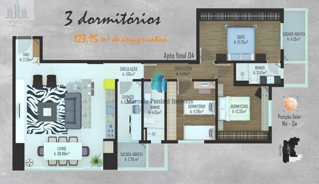 Apartamento à venda com 3 quartos, 123m² - Foto 15