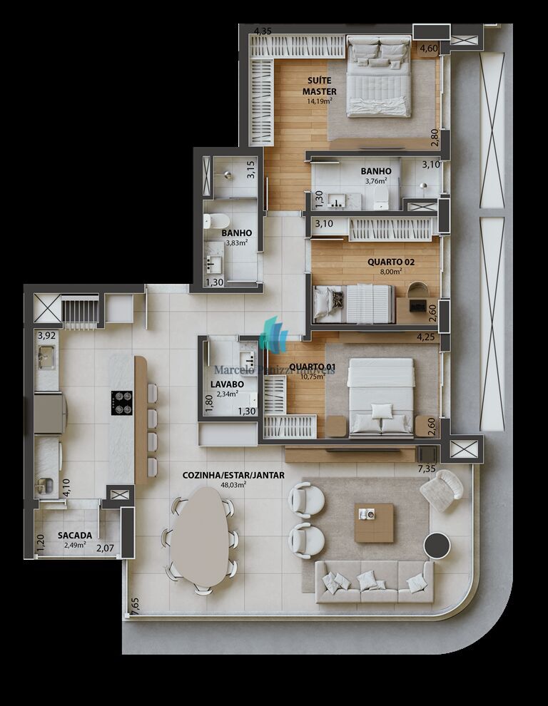 Apartamento, 3 quartos, 112 m² - Foto 13