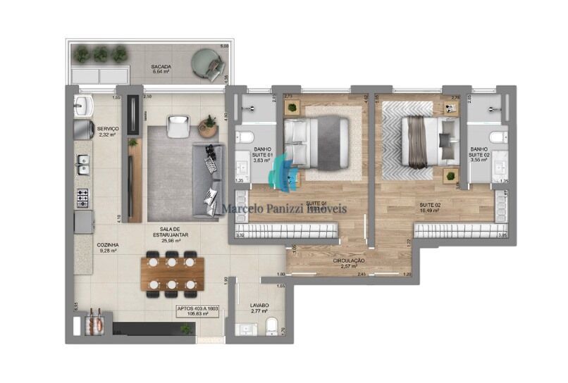 Apartamento, 2 quartos, 105 m² - Foto 15