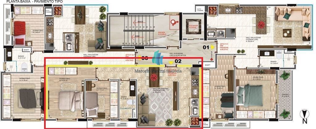 Apartamento à venda com 2 quartos, 53m² - Foto 14