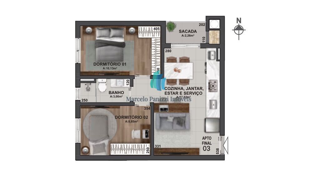 Apartamento, 2 quartos, 50 m² - Foto 11