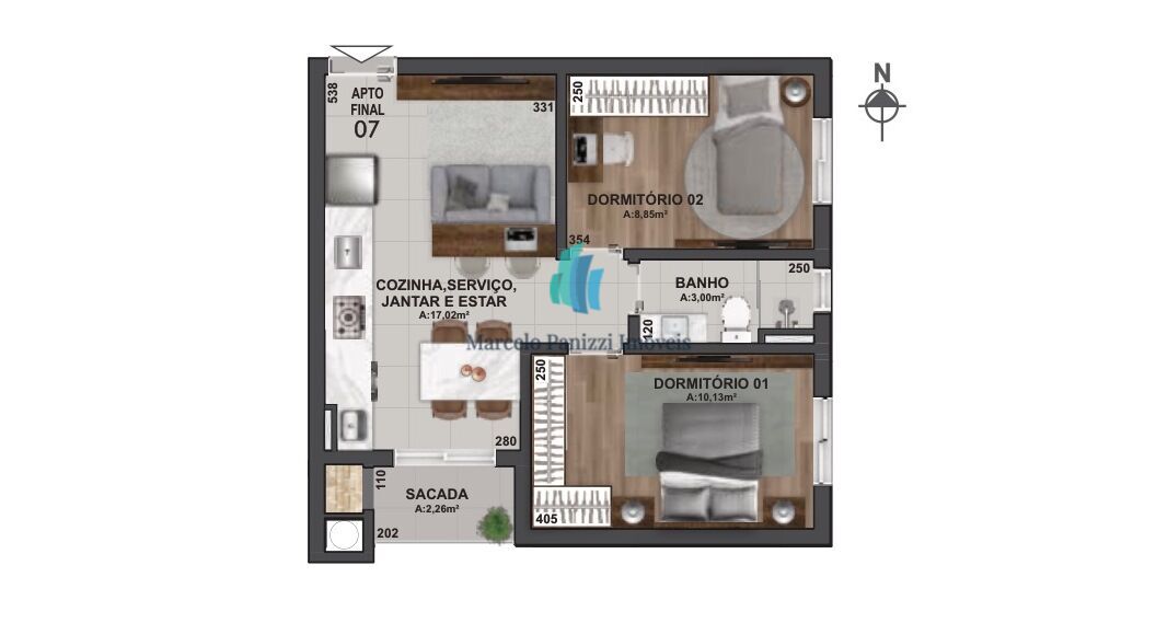 Apartamento, 2 quartos, 50 m² - Foto 13