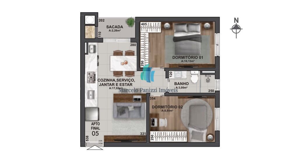Apartamento, 2 quartos, 50 m² - Foto 12