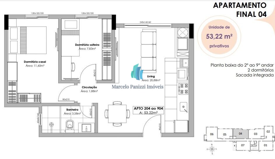 Apartamento à venda com 2 quartos, 54m² - Foto 15