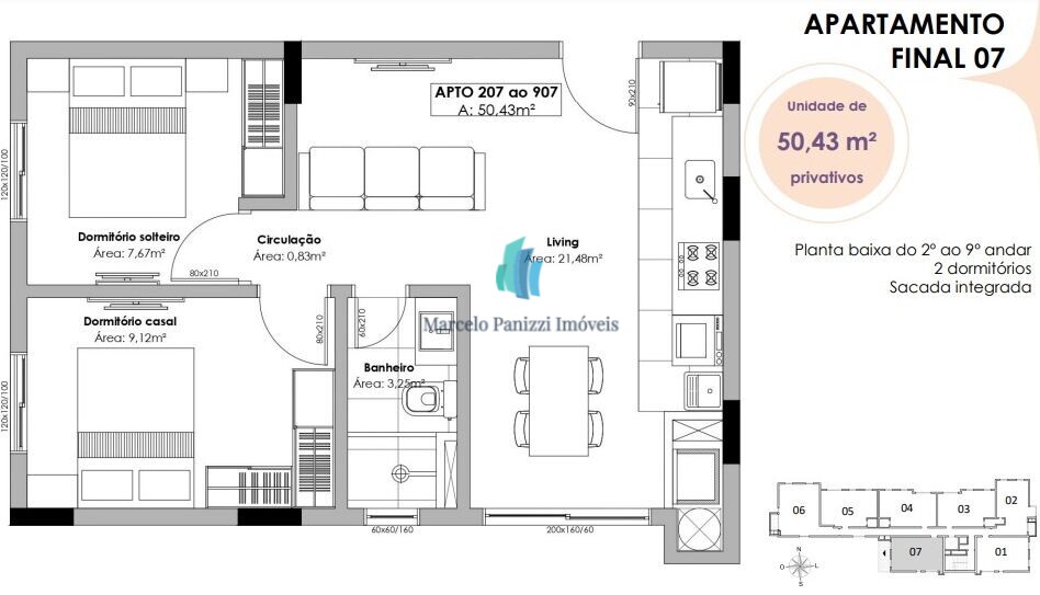 Apartamento à venda com 2 quartos, 54m² - Foto 17