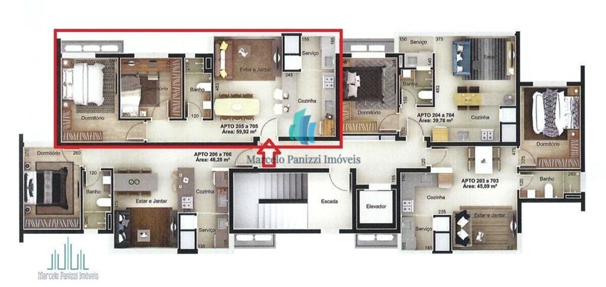 Apartamento à venda com 2 quartos, 59m² - Foto 10