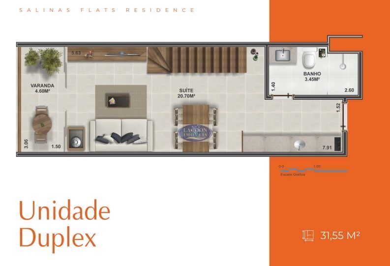Flat/Apart Hotel, 1 quarto, 26 m² - Foto 12