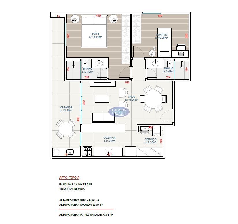 Apartamento à venda com 2 quartos, 77m² - Foto 25