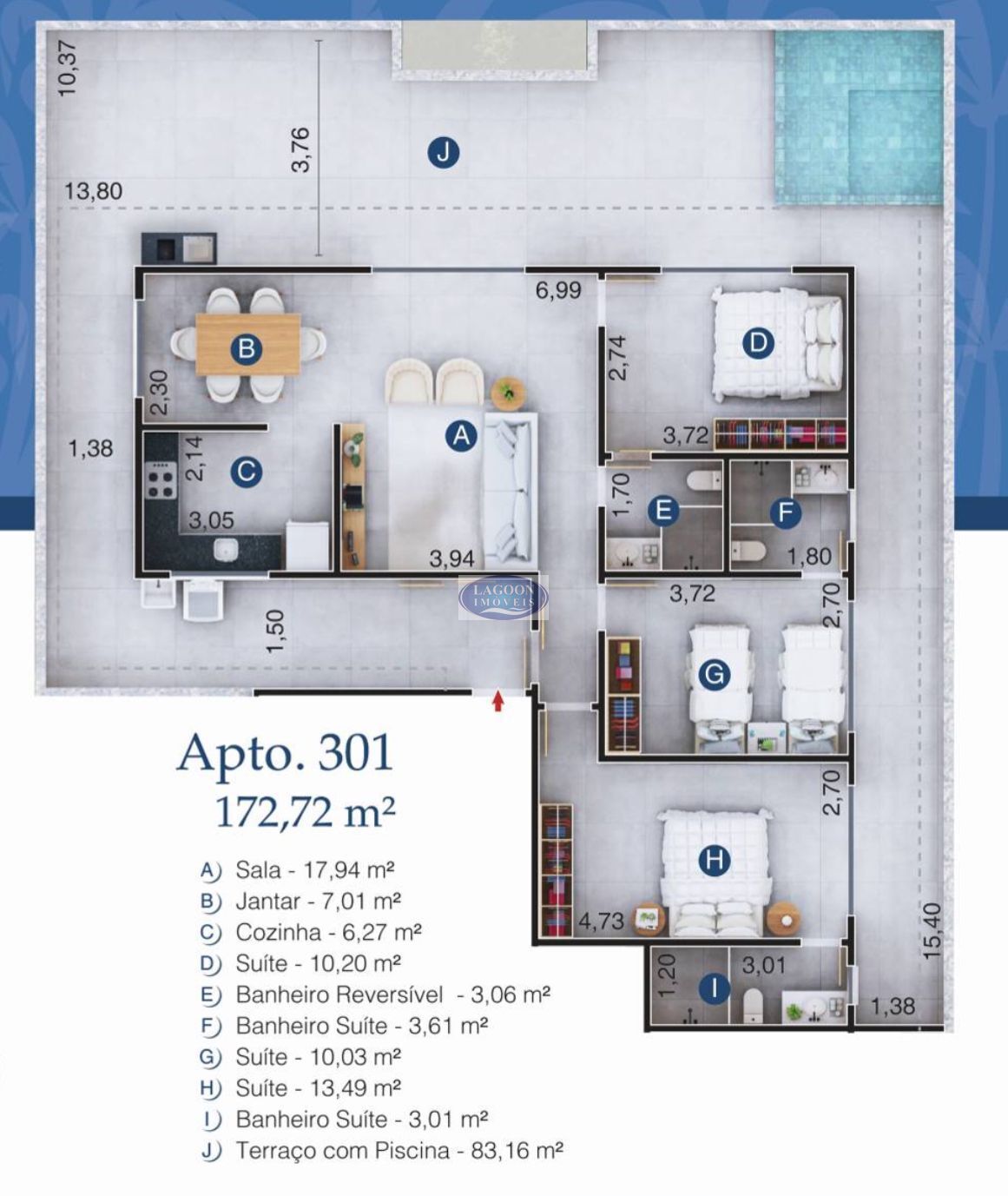 Cobertura à venda com 3 quartos, 172m² - Foto 2