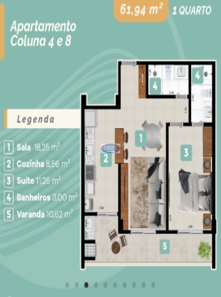 Apartamento à venda com 1 quarto, 61m² - Foto 31