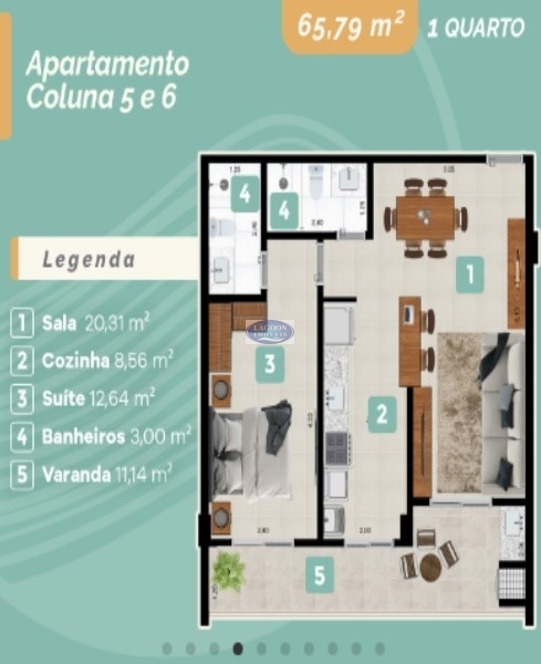 Apartamento à venda com 1 quarto, 61m² - Foto 29