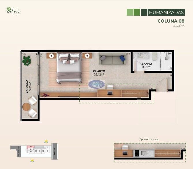 Apartamento à venda com 1 quarto, 32m² - Foto 18