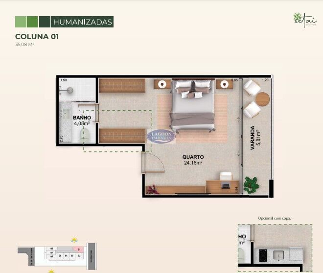 Apartamento à venda com 1 quarto, 32m² - Foto 13