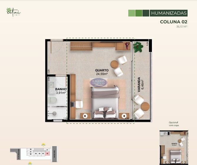 Apartamento à venda com 1 quarto, 32m² - Foto 14