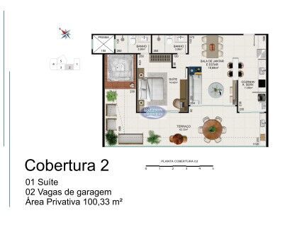 Cobertura à venda com 1 quarto, 100m² - Foto 13