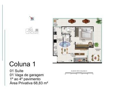 Apartamento à venda com 1 quarto, 55m² - Foto 14