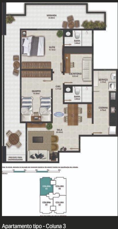 Apartamento à venda com 2 quartos, 105m² - Foto 20