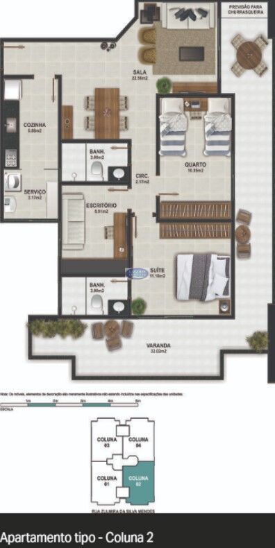 Apartamento à venda com 2 quartos, 106m² - Foto 25