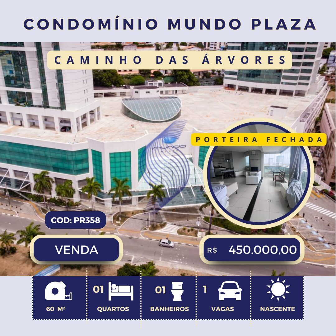 Apartamento à venda com 1 quarto, 60m² - Foto 1