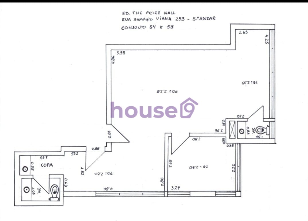 Conjunto Comercial-Sala para alugar, 61m² - Foto 11