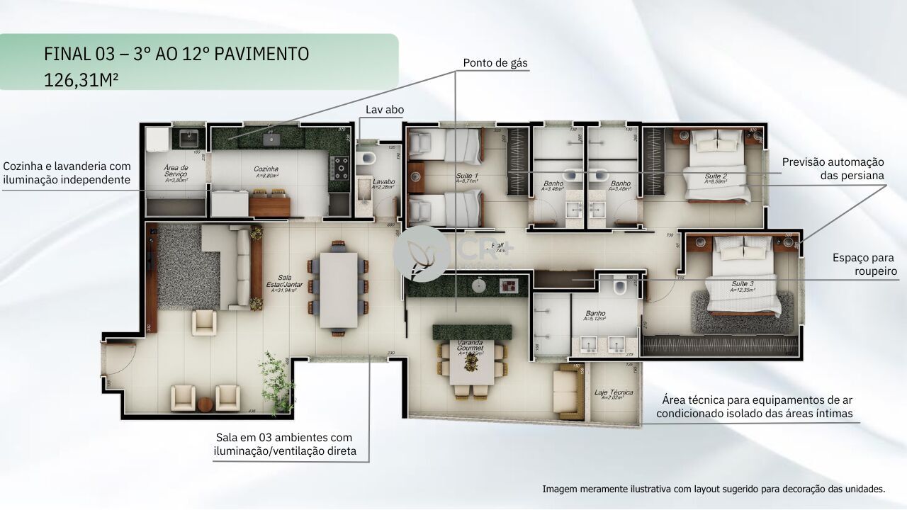 Apartamento à venda com 3 quartos, 110m² - Foto 34