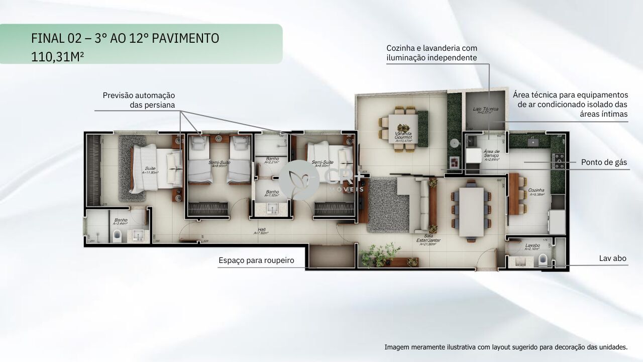 Apartamento à venda com 3 quartos, 110m² - Foto 33