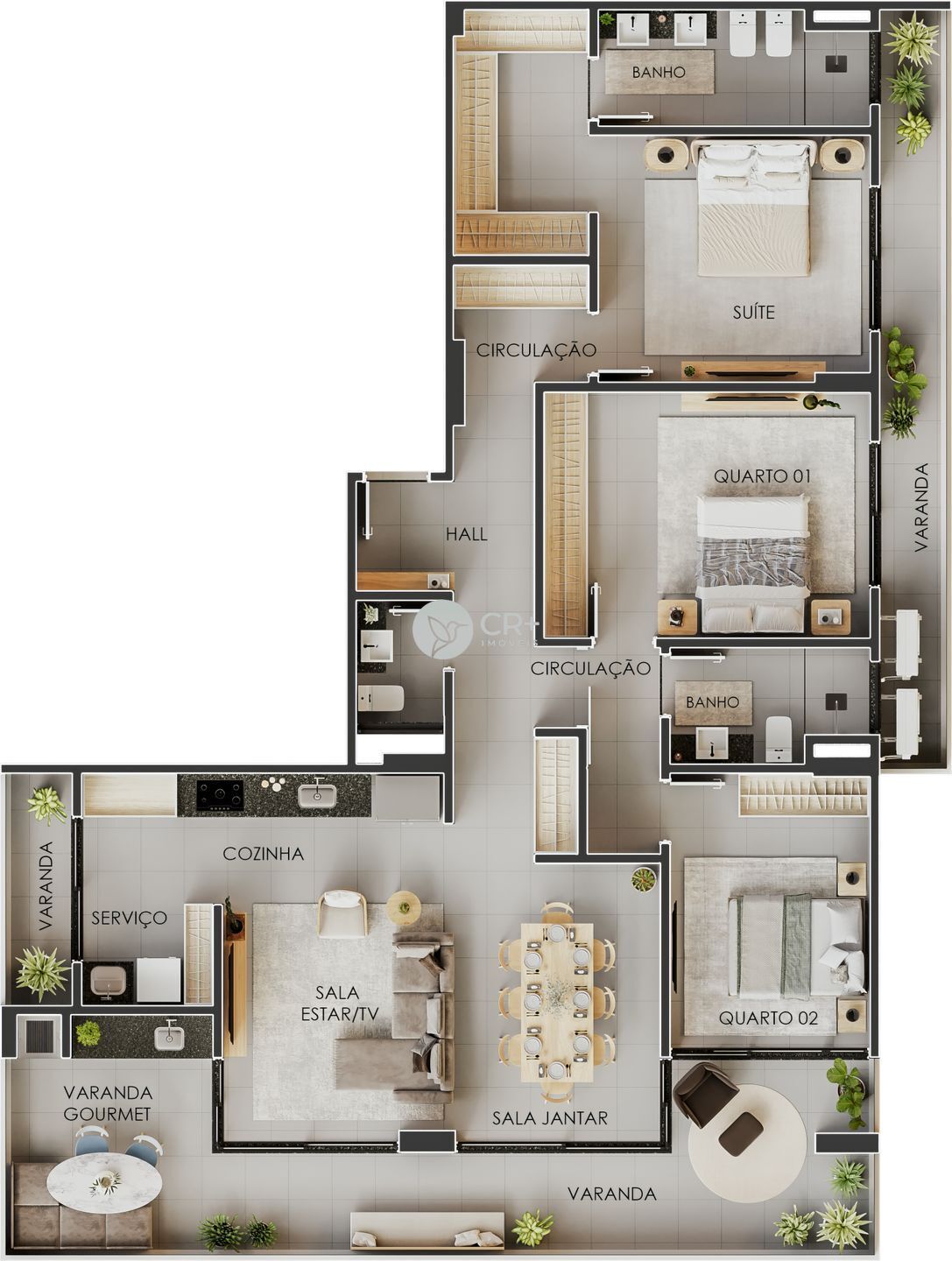 Apartamento à venda com 3 quartos, 162m² - Foto 19