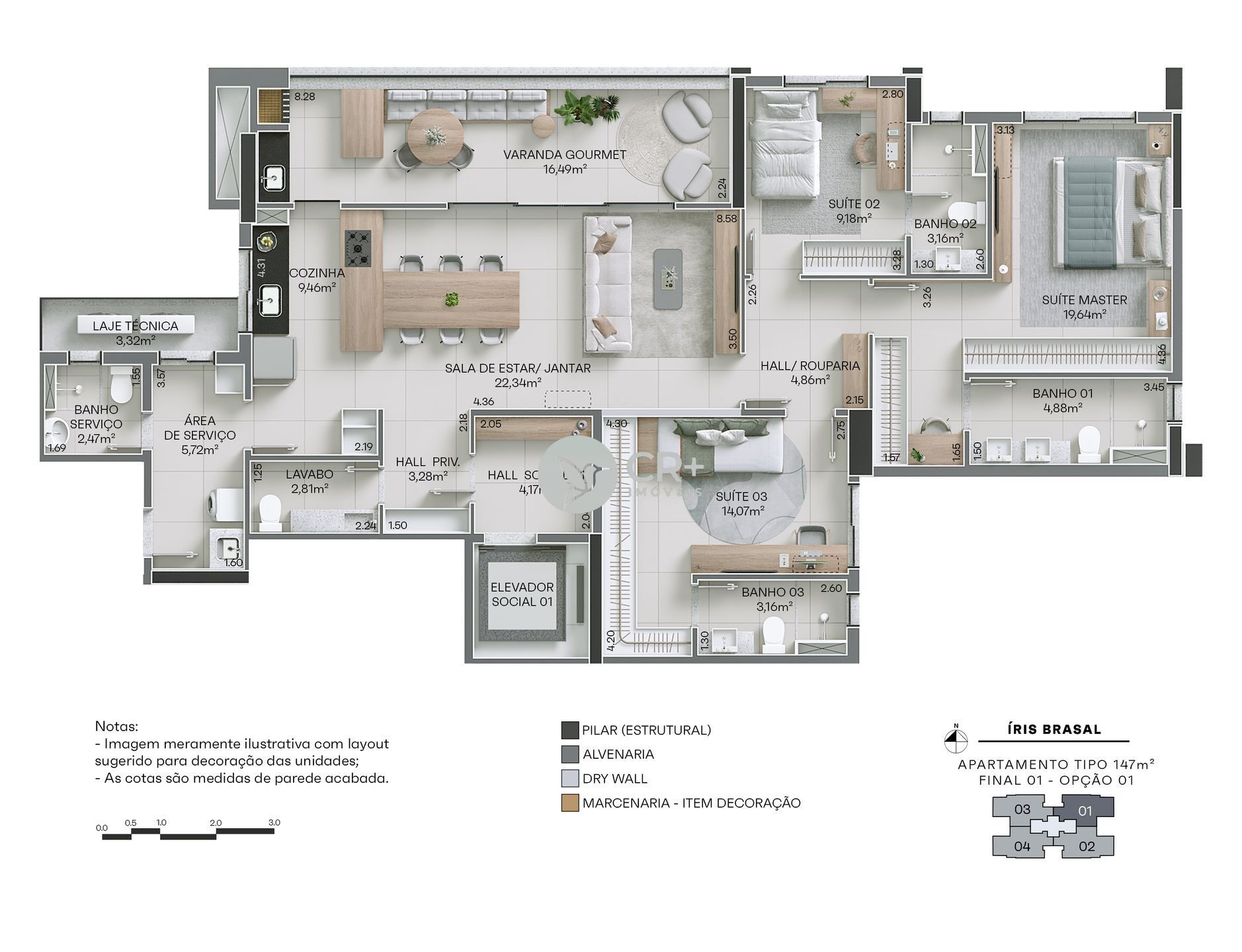 Apartamento à venda com 3 quartos, 147m² - Foto 32