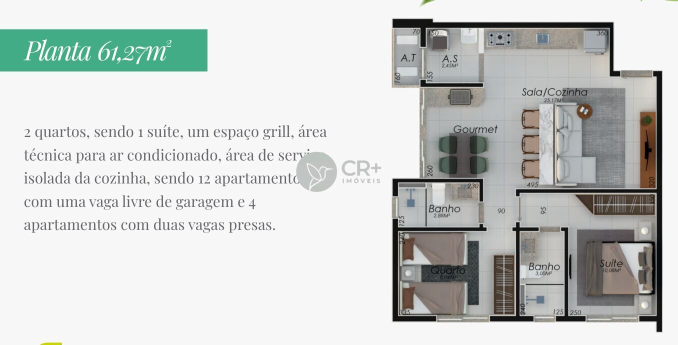 Apartamento à venda com 2 quartos, 61m² - Foto 8