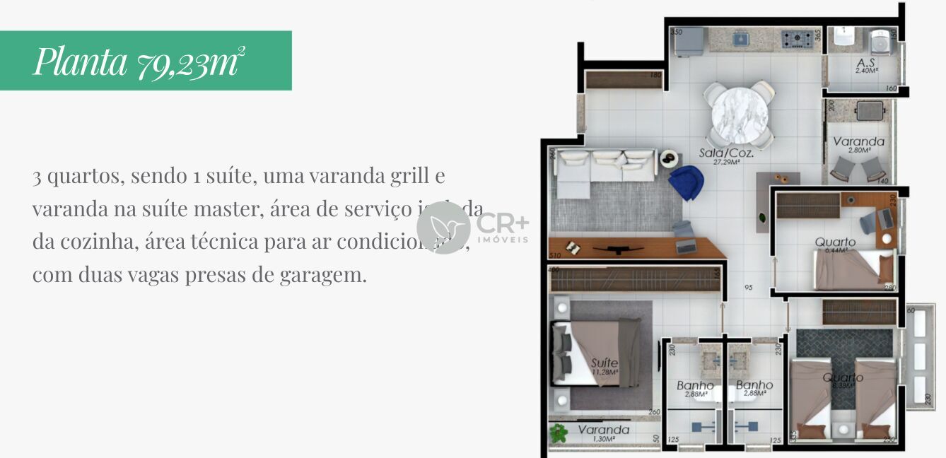 Apartamento à venda com 3 quartos, 79m² - Foto 10