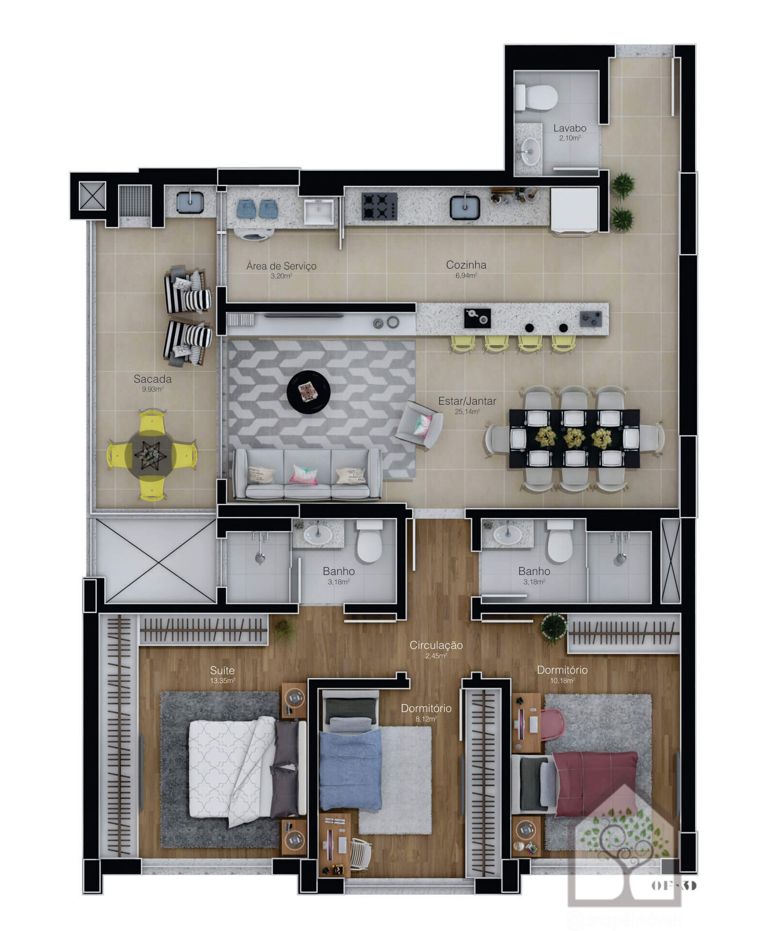 Apartamento à venda com 3 quartos, 101m² - Foto 4