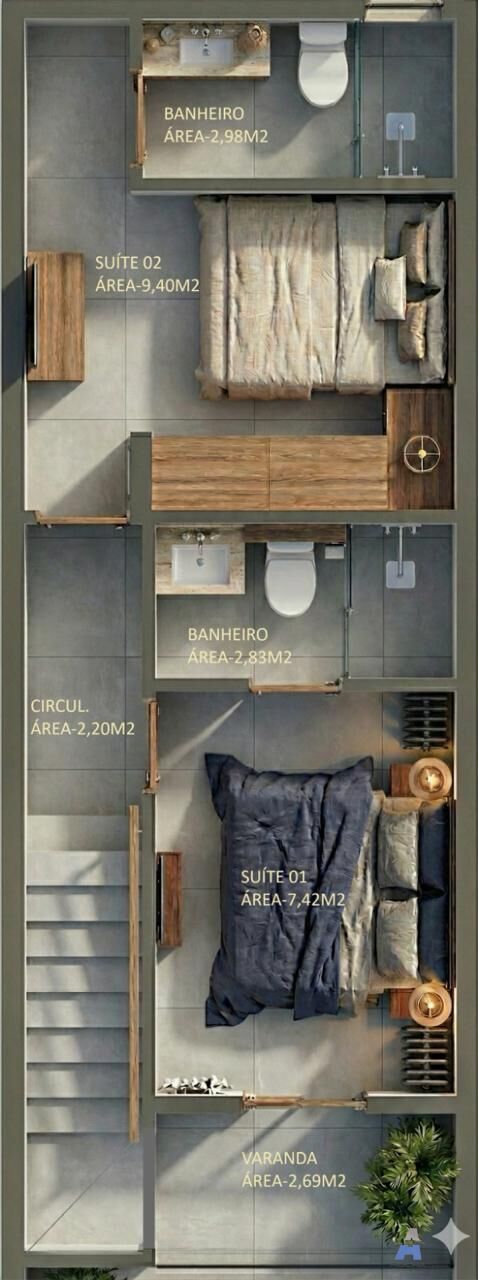 Sobrado, 2 quartos, 73 m² - Foto 12