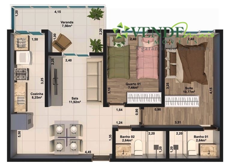 Apartamento à venda com 3 quartos, 75m² - Foto 21