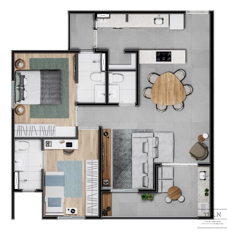 Apartamento à venda com 3 quartos, 75m² - Foto 3