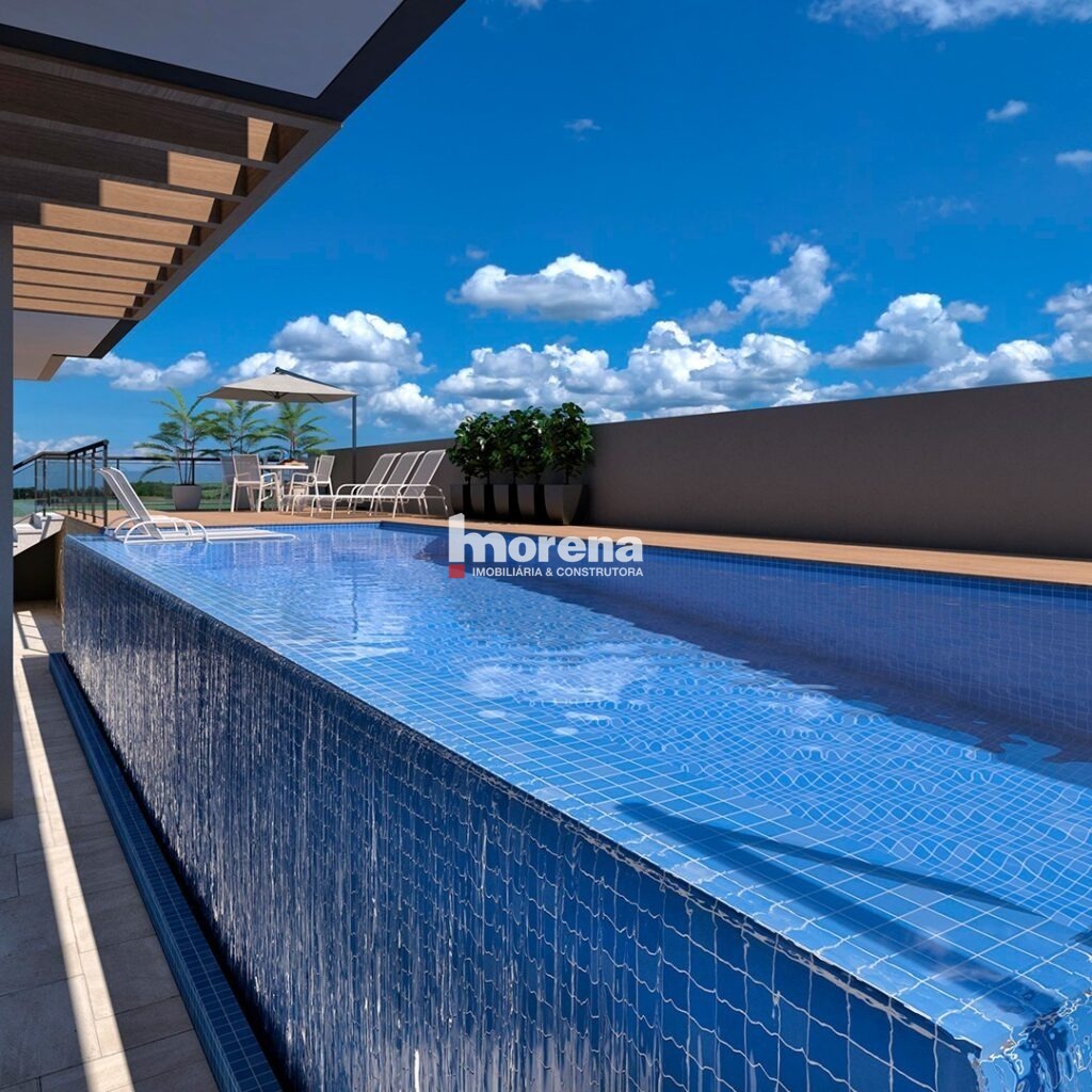 Piscina com raia na cobertura