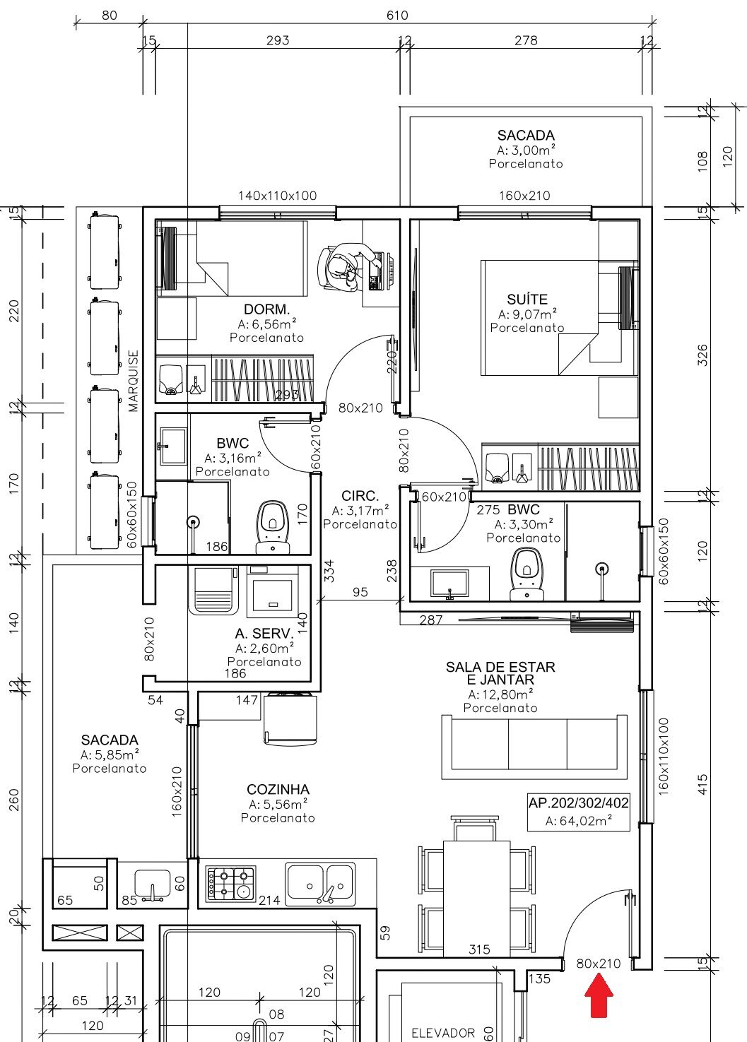 Apartamento à venda com 2 quartos, 64m² - Foto 14