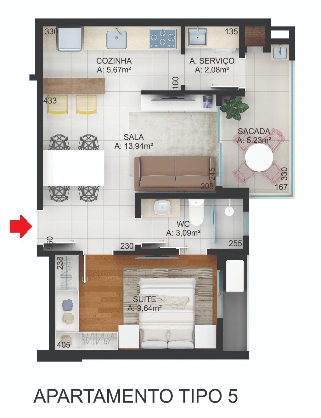 Apartamento, 1 quarto, 49 m² - Foto 14