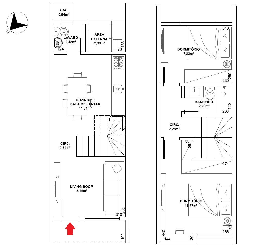 Sobrado, 2 quartos, 60 m² - Foto 7