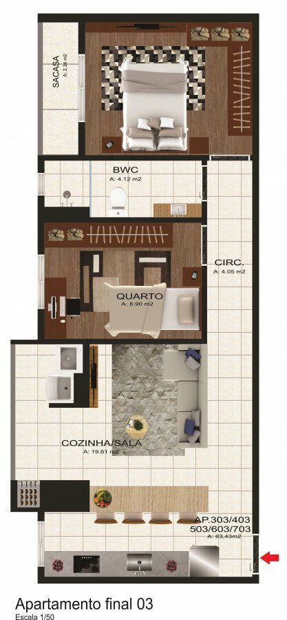 Apartamento à venda com 2 quartos, 63m² - Foto 12