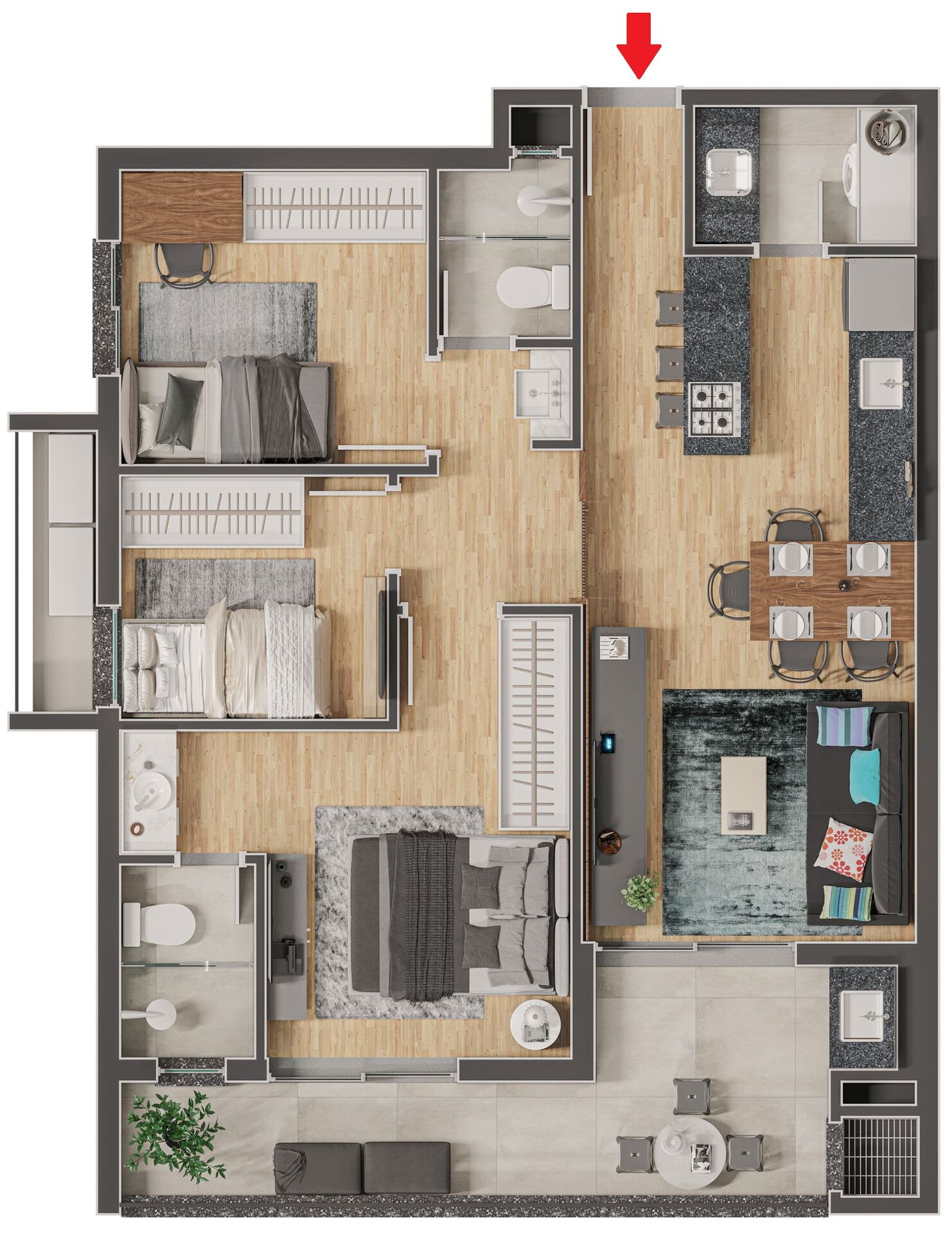 Apartamento à venda com 3 quartos, 77m² - Foto 14