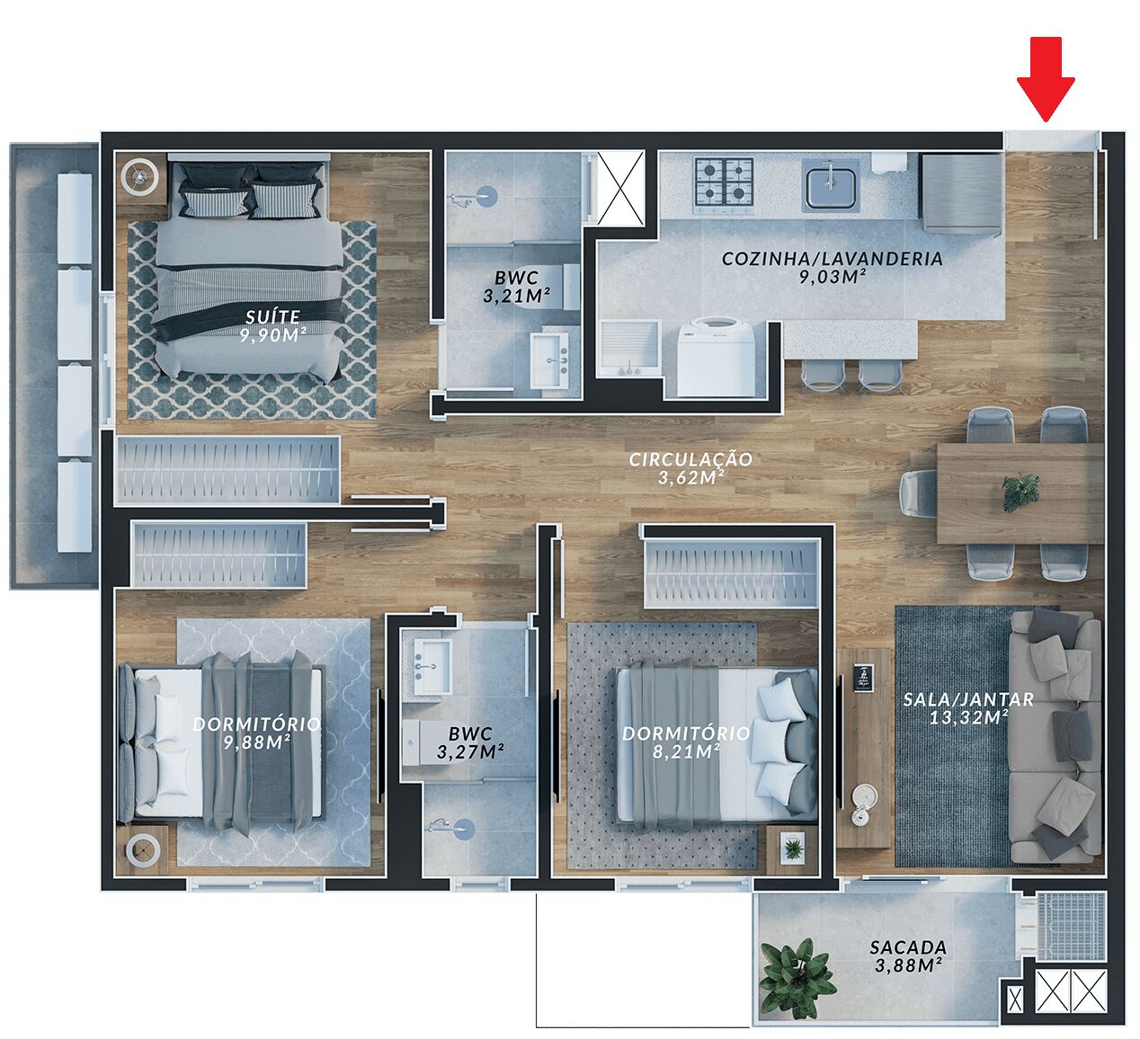 Apartamento à venda com 3 quartos, 64m² - Foto 16