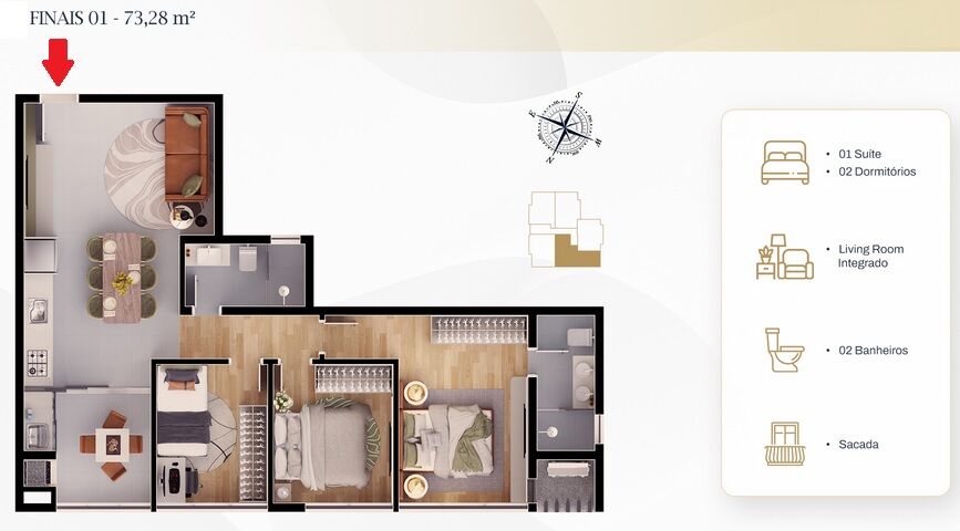 Apartamento, 3 quartos, 73 m² - Foto 14