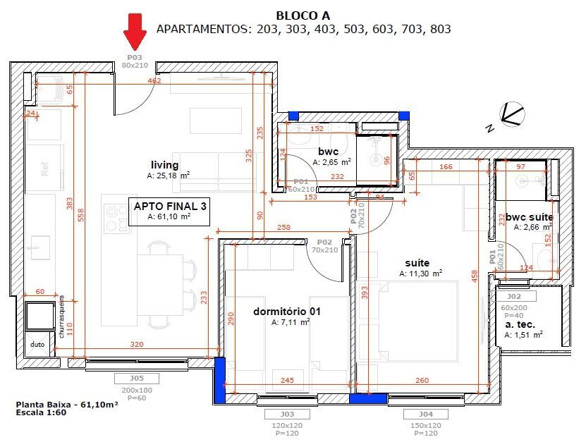 Apartamento, 2 quartos, 61 m² - Foto 12
