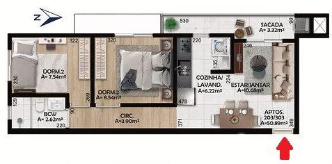 Apartamento, 2 quartos, 50 m² - Foto 9