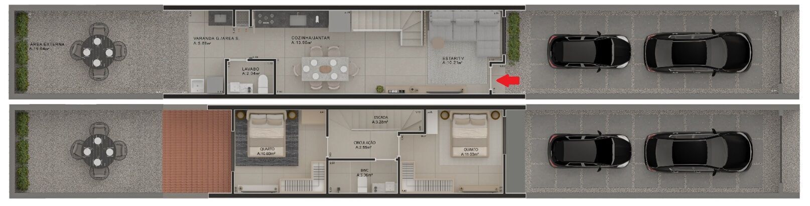 Sobrado, 2 quartos, 75 m² - Foto 7