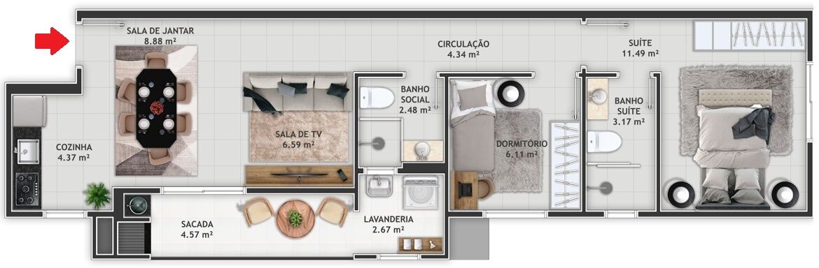 Apartamento à venda com 2 quartos, 64m² - Foto 15